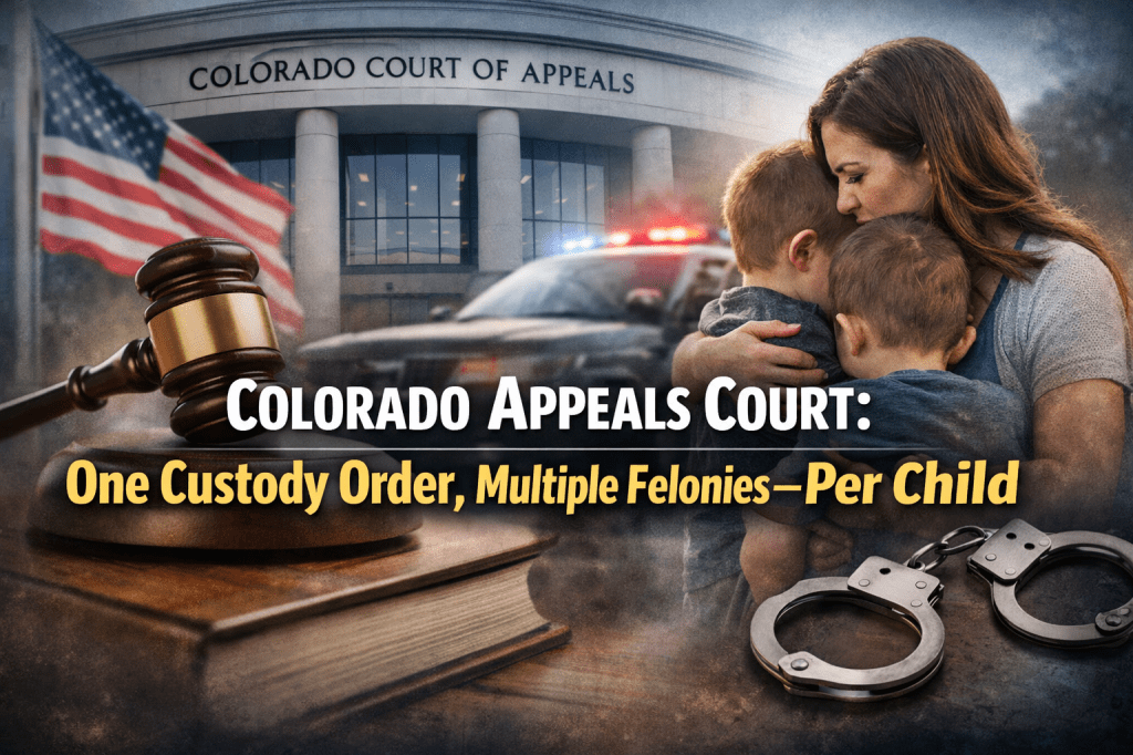 Colorado Appeals Court: One Custody Order, Multiple Felonies—Per Child