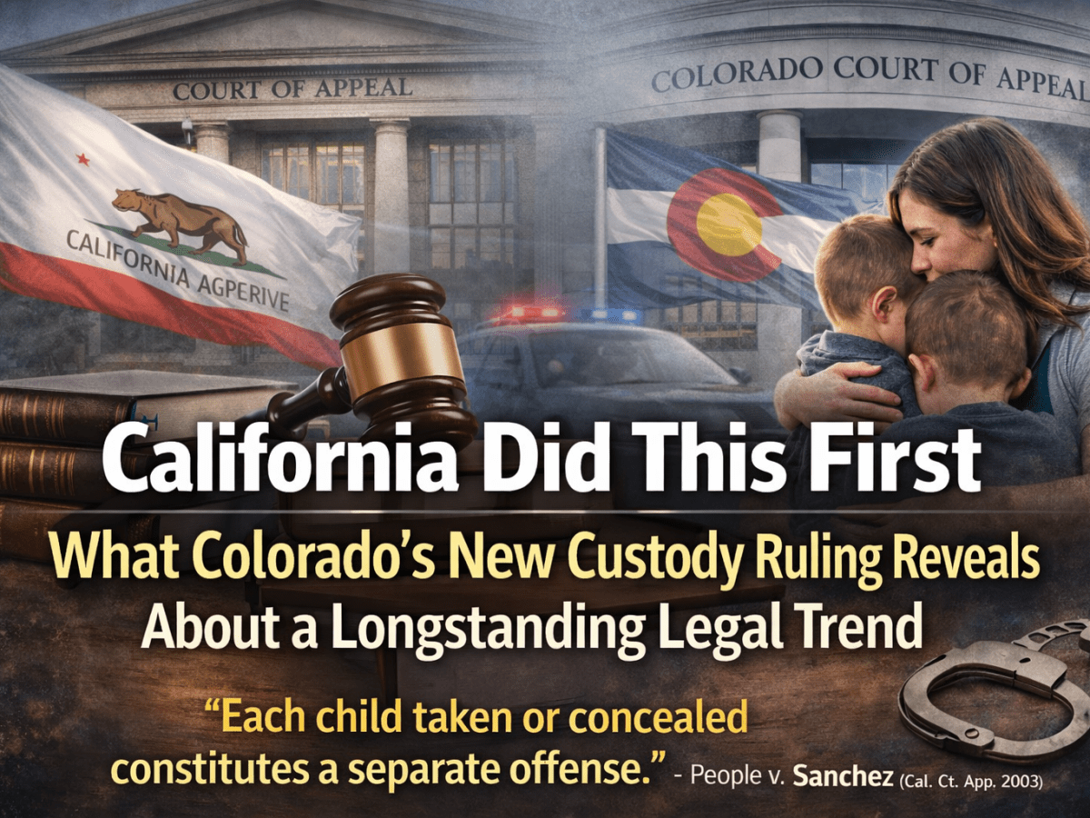 California Did This First: What Colorado’s New Custody Ruling Reveals About a Longstanding Legal&nbsp;Trend