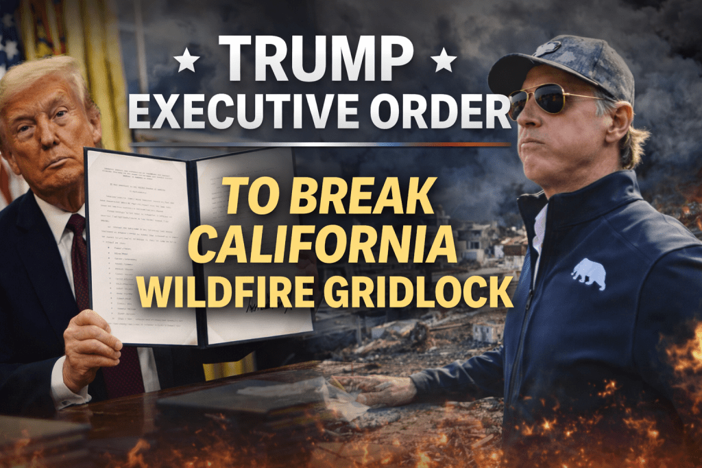 The Executive Order That Changed the Equation: Trump Moves to Break California’s Rebuild Gridlock